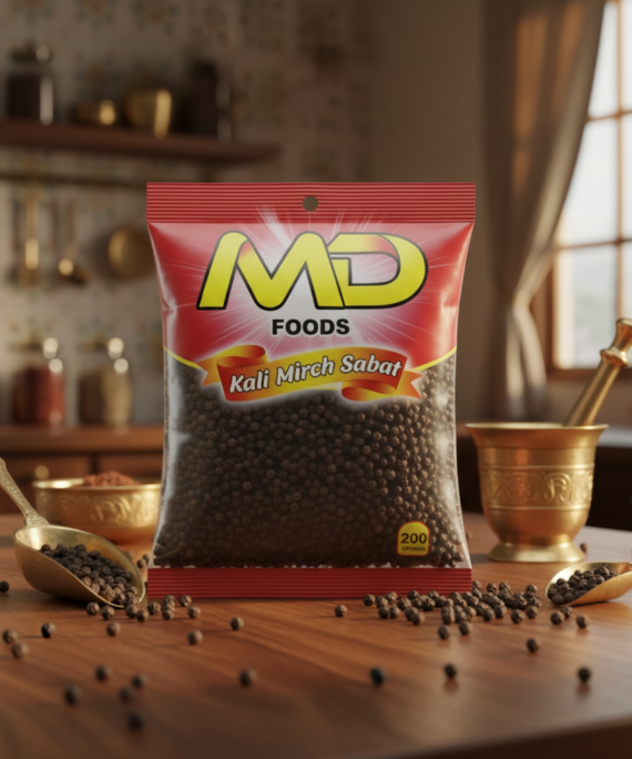 Whole Black Pepper (Kali Mirch Sabut) – Premium Quality Spice