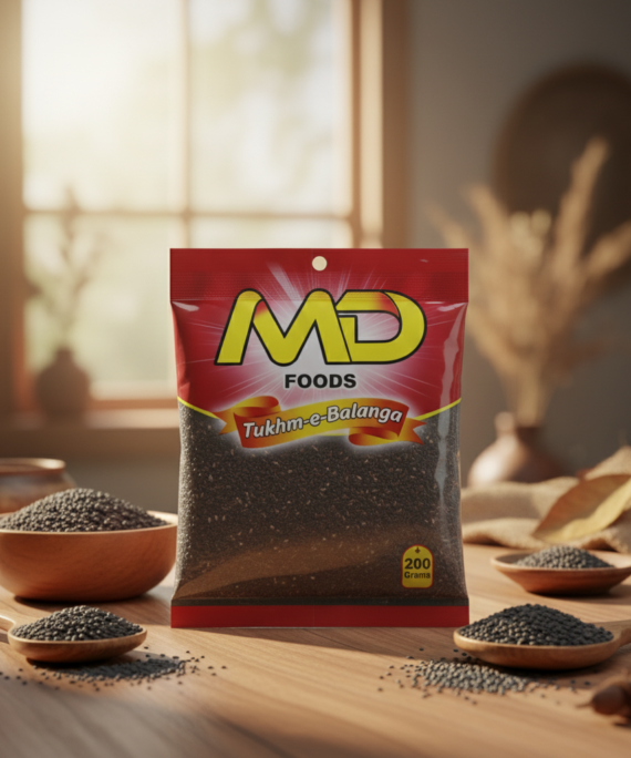Tukhm-e-Balanga 100g & 200g – Premium Quality Basil Seeds | MD Foods