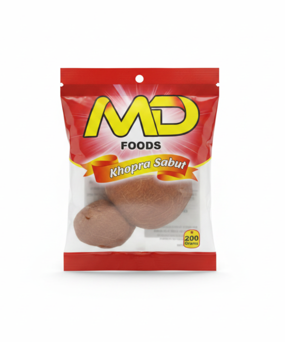 Khopra Sabut (Dry Coconut Whole) 100g & 200g – Premium Quality Fresh Coconut | MD Foods