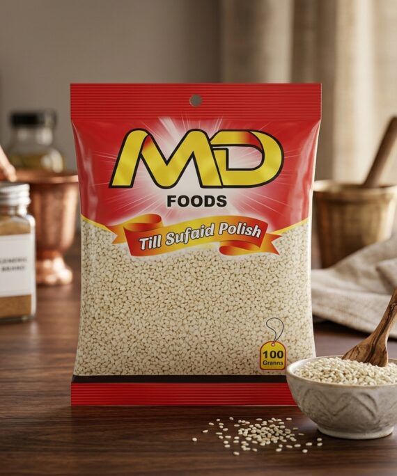 Till Sufaid Polish 100g & 200g – Premium Quality White Sesame Seeds | MD Foods